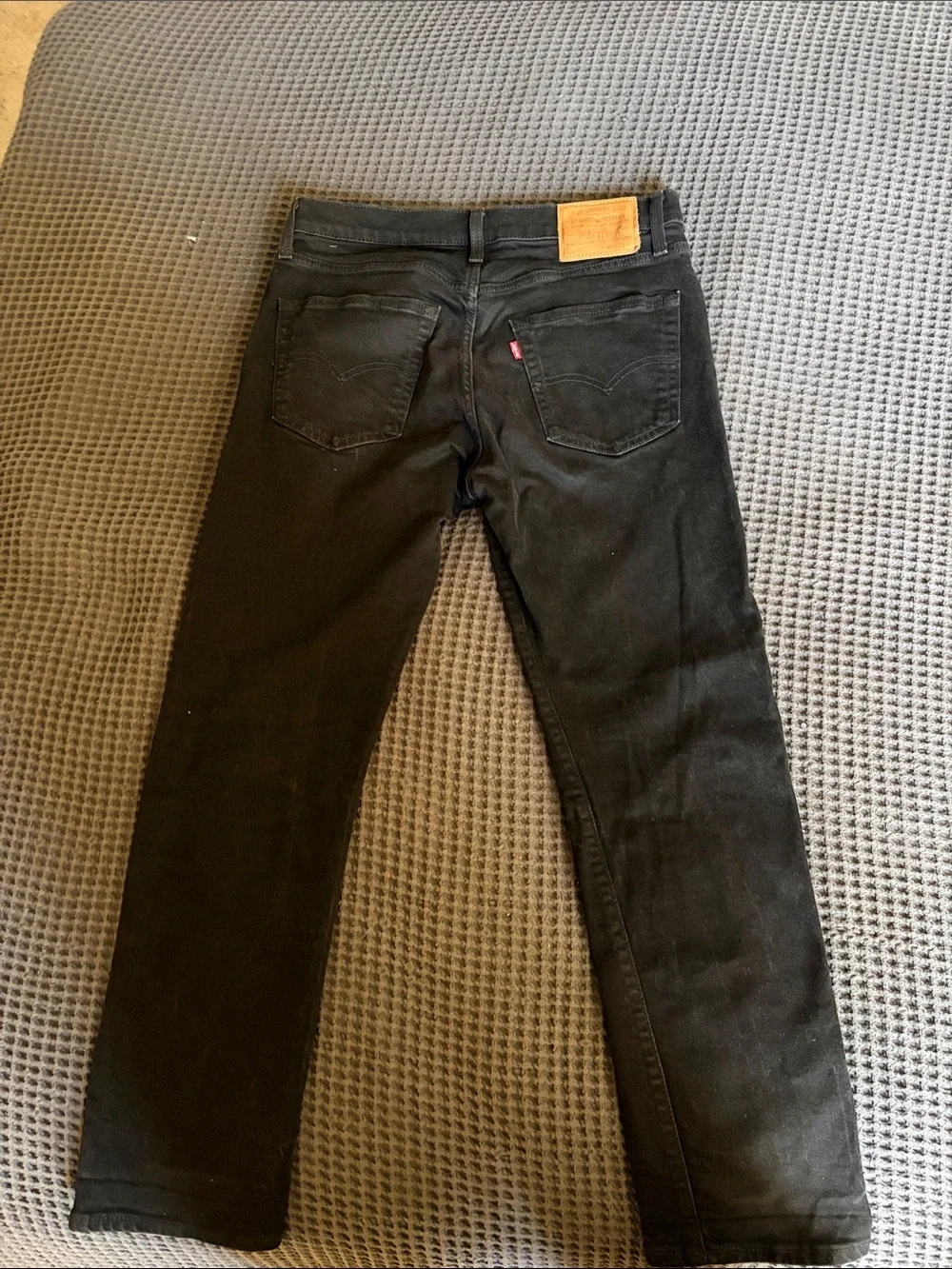 Levi's Men's 502 32x30 Slim Straight Jeans - Black